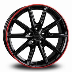 Borbet LX18-Black-Red Black-Glossy-Rim-Red 18/8