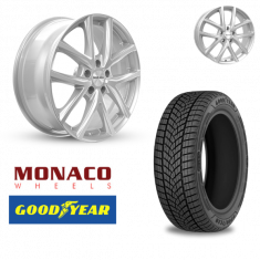 Vinter komplethjul i 17'' til BYD Dolphin med Goodyear dæk